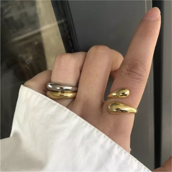 NEW 18K Gold Adjustable Wrap Ring - Picture 1 of 13